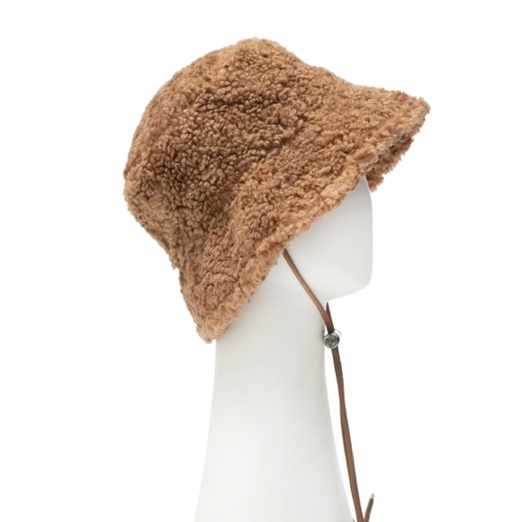 Moncler Toggle Ties Faux-shearling Bucket Hat - Picture 4 of 10